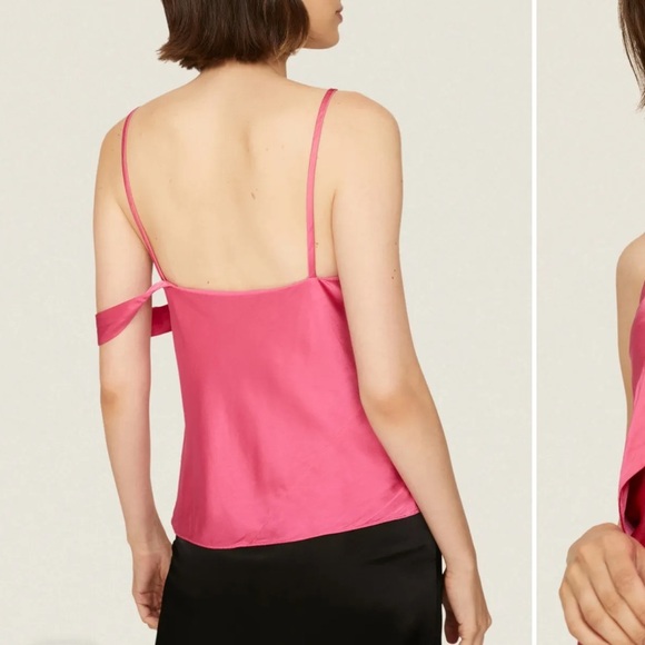 NWOT RARE Helmut Lang Rent the Runway Sash Slip Tank in Hot Pink Size 2 - Picture 6 of 11